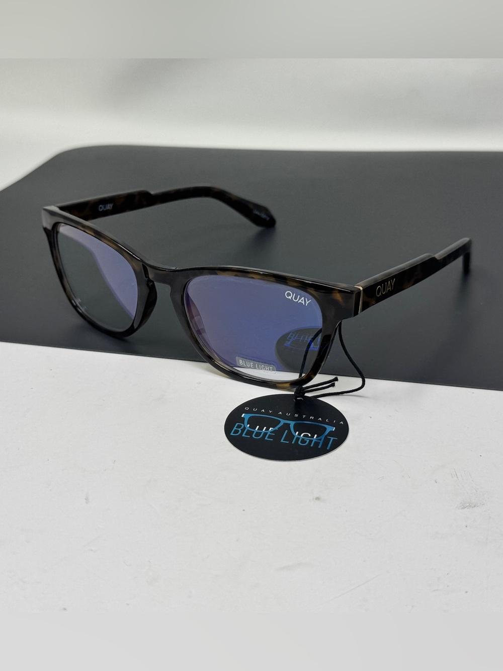 Quay Hardwire Mini Blue Light Glasses reading glasses tortoise 0.00